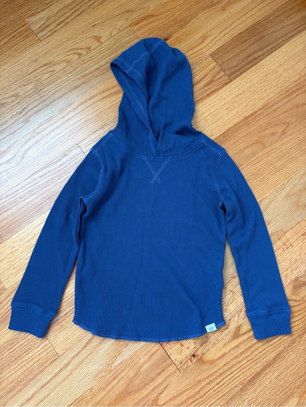 GAP Kids Blue Hooded Long Sleeve Pullover